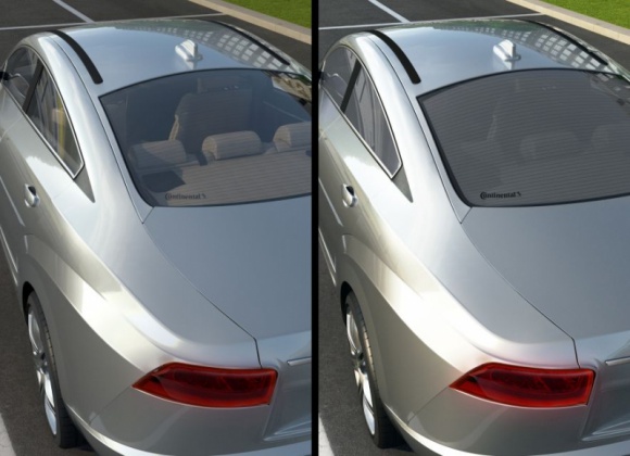Inteligentne szyby samochodowe od Continental BIZNES, Motoryzacja - Konstruktorzy Continental opracowali system pozwalający na przyciemnianie szyb w samochodzie za pomocą inteligentnych cząsteczek. Demonstracyjny pojazd testowy z wykorzystaniem tej przełomowej technologii został zaprezentowany na pokazie elektroniki użytkowej (CES) w Las Vegas.